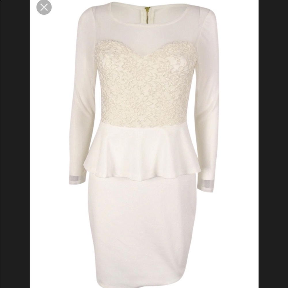 Thalia Sodi Metallic Illusion Peplum Dress